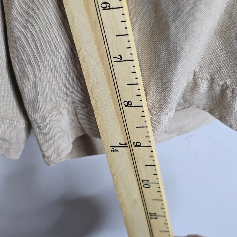 Peter Millar Seaside Collection Tan Linen Cotton Silk Shorts Mens 40 Khaki Flat